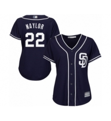 Women's San Diego Padres #22 Josh Naylor Authentic Navy Blue Alternate 1 Cool Base Baseball Player Jersey