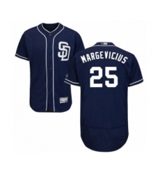 Men's San Diego Padres #25 Nick Margevicius Navy Blue Alternate Flex Base Authentic Collection Baseball Player Jersey