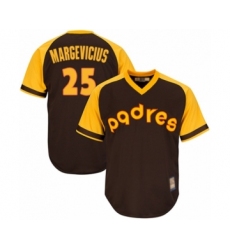 Youth San Diego Padres #25 Nick Margevicius Authentic Brown Alternate Cooperstown Cool Base Baseball Player Jersey