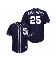Youth San Diego Padres #25 Nick Margevicius Authentic Navy Blue Alternate 1 Cool Base Baseball Player Jersey