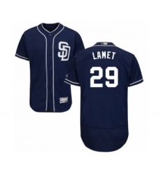Men's San Diego Padres #29 Dinelson Lamet Navy Blue Alternate Flex Base Authentic Collection Baseball Player Jersey