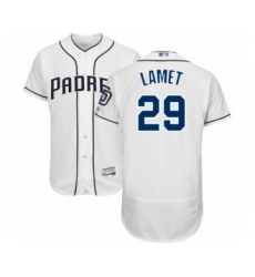 Men's San Diego Padres #29 Dinelson Lamet White Home Flex Base Authentic Collection Baseball Player Jersey