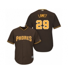 Youth San Diego Padres #29 Dinelson Lamet Authentic Brown Alternate Cool Base Baseball Player Jersey