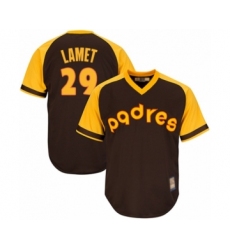 Youth San Diego Padres #29 Dinelson Lamet Authentic Brown Alternate Cooperstown Cool Base Baseball Player Jersey
