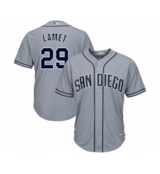 Youth San Diego Padres #29 Dinelson Lamet Authentic Grey Road Cool Base Baseball Player Jersey