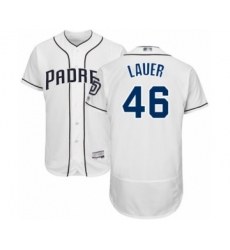 Men's San Diego Padres #46 Eric Lauer White Home Flex Base Authentic Collection Baseball Player Jersey