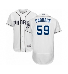 Men's San Diego Padres #59 Chris Paddack White Home Flex Base Authentic Collection Baseball Player Jersey