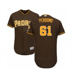 Men's San Diego Padres #61 Luis Perdomo Brown Alternate Flex Base Authentic Collection Baseball Player Jersey