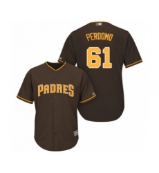 Youth San Diego Padres #61 Luis Perdomo Authentic Brown Alternate Cool Base Baseball Player Jersey