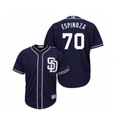 Youth San Diego Padres #70 Anderson Espinoza Authentic Navy Blue Alternate 1 Cool Base Baseball Player Jersey