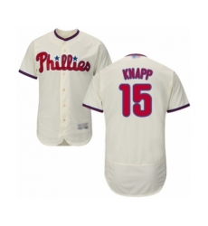 Men's Philadelphia Phillies #15 Andrew Knapp Cream Alternate Flex Base Authentic Collection Baseball Player Jersey