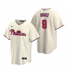 Men's Nike Philadelphia Phillies #9 Jay Bruce Cream Alternate Stitched Baseball Jersey