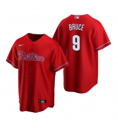 Men's Nike Philadelphia Phillies #9 Jay Bruce Red Alternate Stitched Baseball Jersey