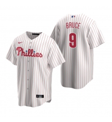 Men's Nike Philadelphia Phillies #9 Jay Bruce White Home Stitched Baseball Jersey