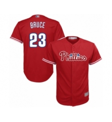 Youth Philadelphia Phillies #23 Jay Bruce Authentic Red Alternate Cool Base Baseball Player Jersey