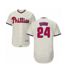 Men's Philadelphia Phillies #24 Roman Quinn Cream Alternate Flex Base Authentic Collection Baseball Player Jersey