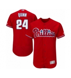 Men's Philadelphia Phillies #24 Roman Quinn Red Alternate Flex Base Authentic Collection Baseball Player Jersey