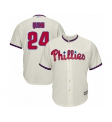 Youth Philadelphia Phillies #24 Roman Quinn Authentic Cream Alternate Cool Base Baseball Player Jersey