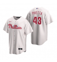 Men's Nike Philadelphia Phillies #43 Nick Pivetta White Home Stitched Baseball Jersey