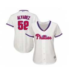Women's Philadelphia Phillies #52 Jose Alvarez Authentic Cream Alternate Cool Base Baseball Player Jersey
