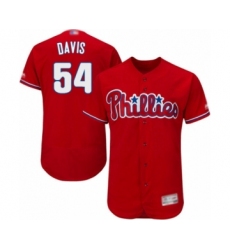 Men's Philadelphia Phillies #54 Austin Davis Red Alternate Flex Base Authentic Collection Baseball Player Jersey