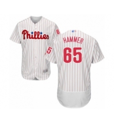 Men's Philadelphia Phillies #65 JD Hammer White Home Flex Base Authentic Collection Baseball Player Jersey