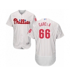 Men's Philadelphia Phillies #66 Edgar Garcia White Home Flex Base Authentic Collection Baseball Player Jersey
