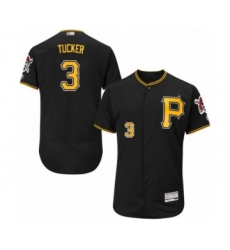 Men's Pittsburgh Pirates #3 Cole Tucker Black Alternate Flex Base Authentic Collection Baseball Player Jersey