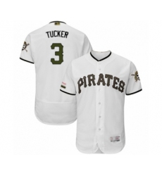 Men's Pittsburgh Pirates #3 Cole Tucker White Alternate Authentic Collection Flex Base Baseball Player Jersey