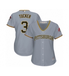 Women's Pittsburgh Pirates #3 Cole Tucker Authentic Grey Road Cool Base Baseball Player Jersey