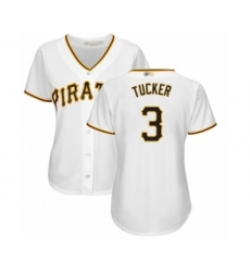 Women's Pittsburgh Pirates #3 Cole Tucker Authentic White Home Cool Base Baseball Player Jersey