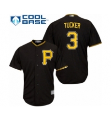 Youth Pittsburgh Pirates #3 Cole Tucker Authentic Black Alternate Cool Base Baseball Player Jersey