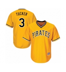 Youth Pittsburgh Pirates #3 Cole Tucker Authentic Gold Alternate Cool Base Baseball Player Jersey