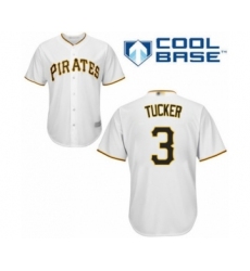 Youth Pittsburgh Pirates #3 Cole Tucker Authentic White Home Cool Base Baseball Player Jersey