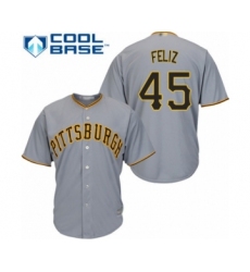 Youth Pittsburgh Pirates #45 Michael Feliz Authentic Grey Road Cool Base Baseball Player Jersey