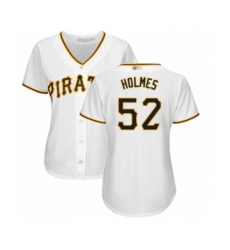 Women's Pittsburgh Pirates #52 Clay Holmes Authentic White Home Cool Base Baseball Player Jersey