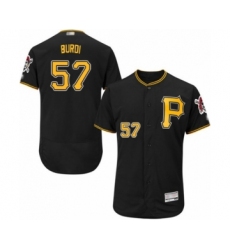 Men's Pittsburgh Pirates #57 Nick Burdi Black Alternate Flex Base Authentic Collection Baseball Player Jersey