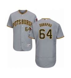Men's Pittsburgh Pirates #64 Montana DuRapau Grey Road Flex Base Authentic Collection Baseball Player Jersey