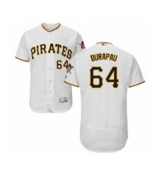 Men's Pittsburgh Pirates #64 Montana DuRapau White Home Flex Base Authentic Collection Baseball Player Jersey