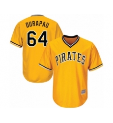 Youth Pittsburgh Pirates #64 Montana DuRapau Authentic Gold Alternate Cool Base Baseball Player Jersey