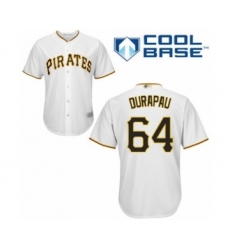 Youth Pittsburgh Pirates #64 Montana DuRapau Authentic White Home Cool Base Baseball Player Jersey