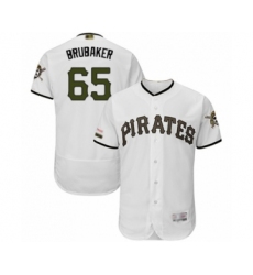 Men's Pittsburgh Pirates #65 J.T. Brubaker White Alternate Authentic Collection Flex Base Baseball Player Jersey