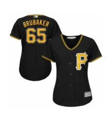 Women's Pittsburgh Pirates #65 J.T. Brubaker Authentic Black Alternate Cool Base Baseball Player Jersey