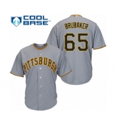Youth Pittsburgh Pirates #65 J.T. Brubaker Authentic Grey Road Cool Base Baseball Player Jersey