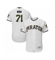 Men's Pittsburgh Pirates #71 Yacksel Rios White Alternate Authentic Collection Flex Base Baseball Player Jersey