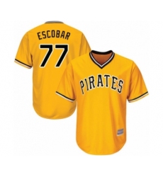 Youth Pittsburgh Pirates #77 Luis Escobar Authentic Gold Alternate Cool Base Baseball Player Jersey