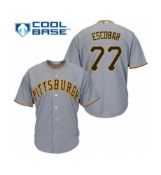 Youth Pittsburgh Pirates #77 Luis Escobar Authentic Grey Road Cool Base Baseball Player Jersey