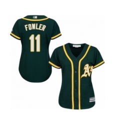 Women's Oakland Athletics #11 Dustin Fowler Authentic Green Alternate 1 Cool Base Baseball Player Jersey