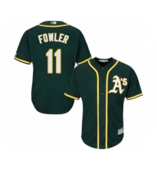 Youth Oakland Athletics #11 Dustin Fowler Authentic Green Alternate 1 Cool Base Baseball Player Jersey