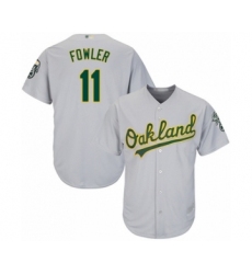 Youth Oakland Athletics #11 Dustin Fowler Authentic Grey Road Cool Base Baseball Player Jersey